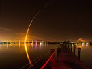 Start rakety Falcon 9 spolenosti SpaceX s lodí Crew Dragon. (2. bezna 2019)