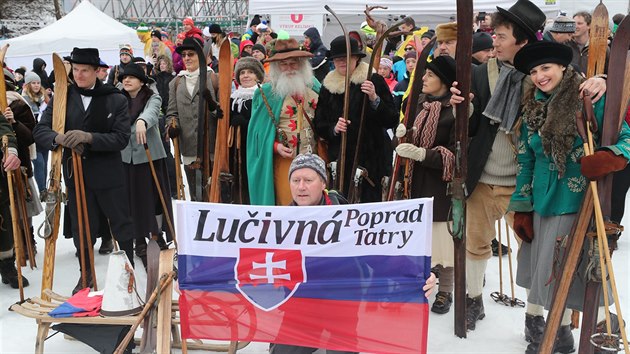 Slovenští fanoušci během SP alpských lyžařek ve Špindlerově Mlýně.