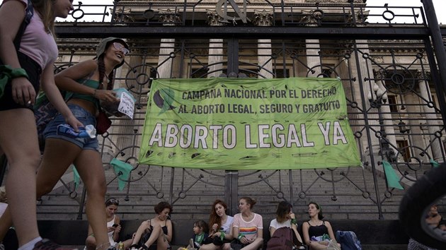 V Argentin se konaly protesty, aby soud umonil znsilnn dvce potrat. (19. nora 2019)