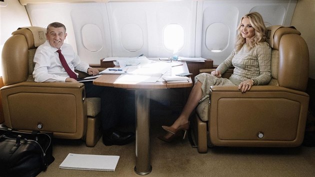 Premir Andrej Babi s manelkou Monikou bhem cesty do americkho Washingtonu. (5. bezna 2019)