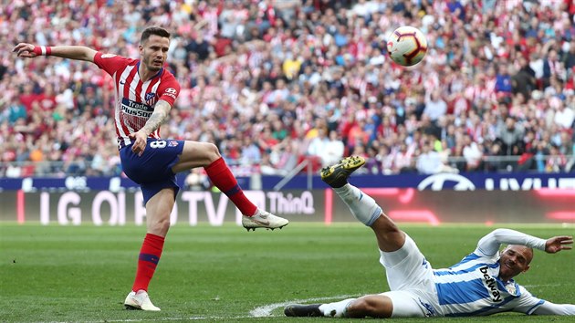 Saul Niguez stl, zatmco Martin Braithwaite z Leganes le na zemi