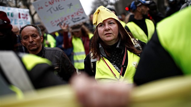 Protesty hnutí žlutých vest v  Paříži (2. března 2019)