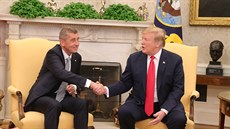 Premiér Andrej Babiš se v Oválné pracovně Bílého domu setkal s americkým...