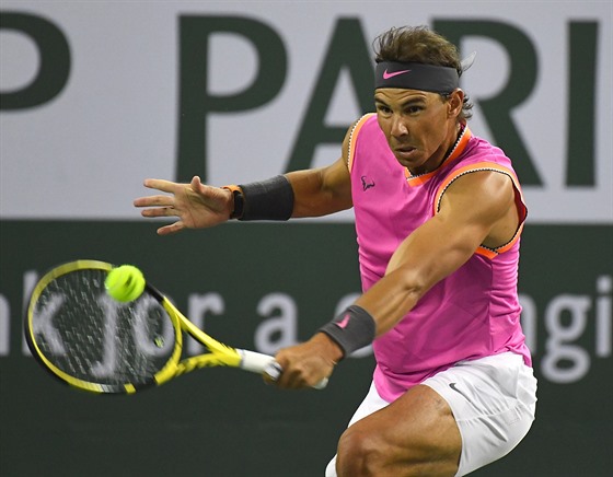 Rafael Nadal ve druhém kole turnaje v Indian Wells.