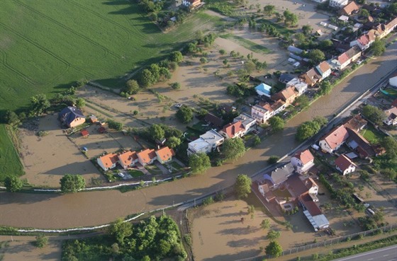 Rozvodnná eka Olava v Kunovicích v ervnu 2010.