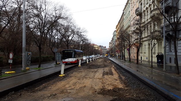 Rekonstrukce tramvajové trati na Vinohradské