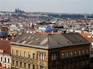 Výhled na Praský hrad ze soukromé stechy bývalého hotelu Graf
