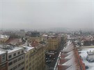 Pohled z Hasiského domu na Vinohradech - prvního "mrakodrapu" v Praze