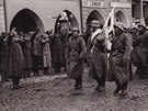 Po hlavnm nmst v eskch Budjovicch pochodovali 15. bezna 1939 nmet...