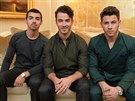 NEW YORK, NY - SEPTEMBER 05: (L-R) Joe Jonas, Kevin Jonas, and Nick Jonas of...