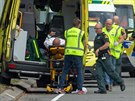 Zranný po teroristickém útoku v novozélandském mst Christchurch. (15. bezna...