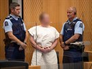 Brenton Tarrant, obvinný z vrady v Christchurchi, u soud. (16. bezna 2019)