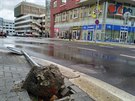 Víkendový vítr v Ústí nad Labem pevracel vyvracel dopravní znaky (i ped...