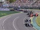 Situace po startu Velké ceny Austrálie formule 1.