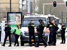 Policie zasahuje v míst stelby v nizozemském Utrechtu (18. 3. 2019)
