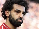 Dumající útoník Mohamed Salah z Liverpoolu.