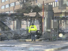 V centru Stockholmu explodoval autobus