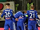 Olomoutí fotbalisté se v utkání 24. kola nejvyí soute proti Liberci radují...