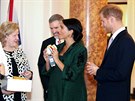 Vévodkyn Meghan a princ Harry dostali dárky pro miminko (Londýn, 11. bezna...