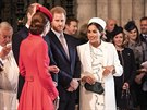 Vévodkyn Kate, princ William, princ Harry a vévodkyn Meghan (Londýn, 11....