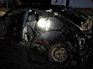 Pi dopravní nehod dvou aut v obci Ohniov na Rychnovsku zemel v sobotu veer...