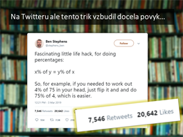 Na Twitteru britsko-americký uivatel Ben Stephens vzbudil tímto trikem docela...