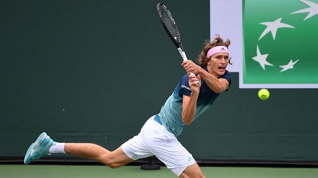 Alexander Zverev ve tetm kole turnaje v Indian Wells.