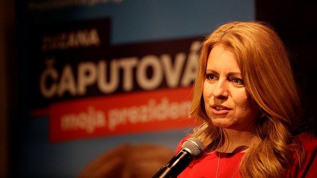 Zuzana aputov bhem prvnho kola prezidentskch voleb.