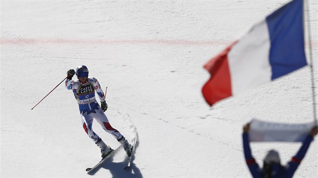 Alexis Pinturault v obm slalomu v Soldeu.