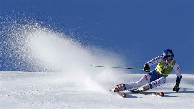 Petra Vlhov v obm slalomu v Soldeu.