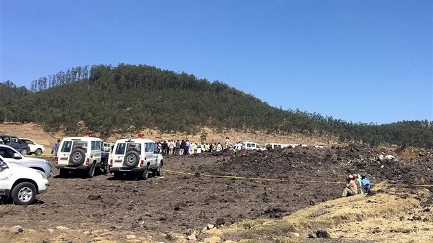 V Etiopii se krtce po startu z hlavnho msta Addis Abeby ztilo letadlo se 157 lidmi na palub. (10. bezna 2019)