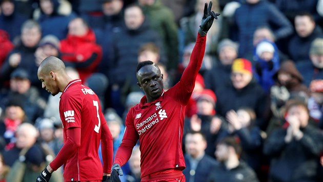 ZDRAVM. Sadio Mane zdrav fanouky po glu za Liverpool.