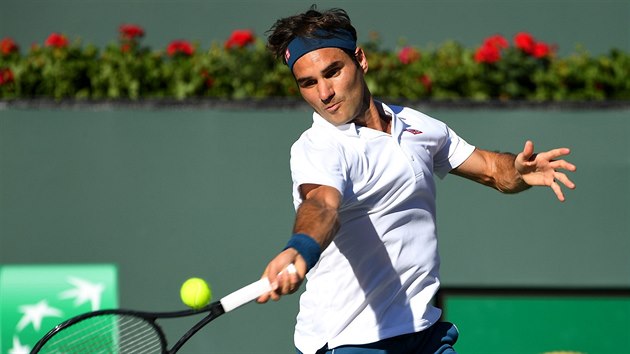 Roger Federer ve finle turnaje v Indian Wells