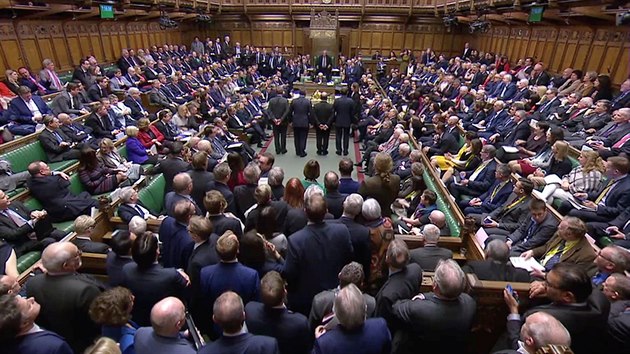 Britsk parlament pi hlasovn o odmtnut brexitu bez dohody (13. bezna 2019)