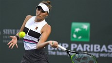 Markéta  Vondrouová ve tvrtfinále na turnaji v Indian Wells.