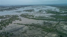 Zaplavená oblast ve stát Malawi (15. bezna 2019)