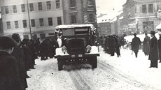 Nmecký wehrmacht se musel do Turnova prodírat po zasnených silnicích.