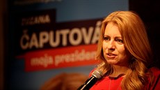 Zuzana Čaputová během prvního kola prezidentských voleb.