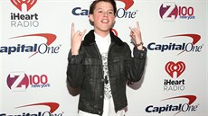 attends the Z100's Jingle Ball 2017 press room on December 8, 2017 in New York City.