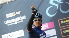 Geraint Thomas na startu druhé etapy Tirrena-Adriatika.