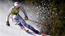 Viktoria Rebensburgová v obím slalomu v Soldeu.