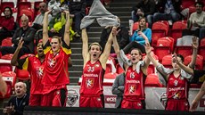 Královéhradecké basketbalisty Isnelle Natabou, Petra Kulichová, Josipa Buraová,...