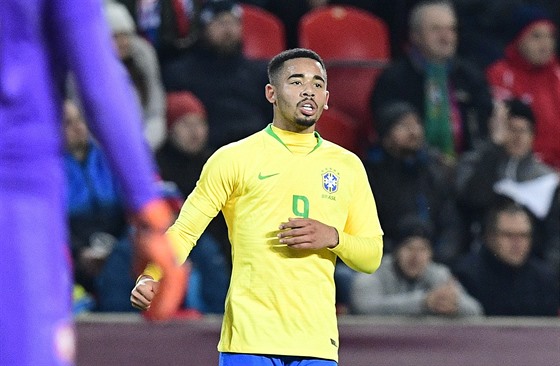 Stelec dvou brazilských gól Gabriel Jesus.