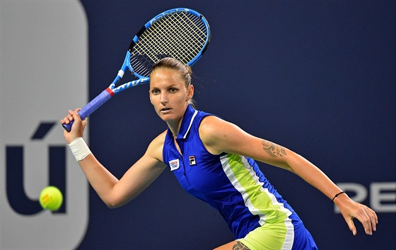 Karolína Plíková v semifinále turnaje v Miami.