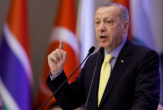 Turecký prezident Recep Tayyip Erdogan na jednání Organizace islámské...