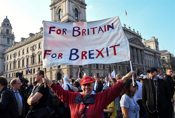 Protesty píznivc brexitu v Londýn (29. bezna 2019)