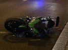 Nehoda motorke v tunelu Mrzovka (24. 3. 2019)