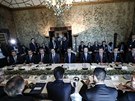Delegace Itálie a íny pi spoleném jednání o nové Hedvábné stezce. (3.3.2019)
