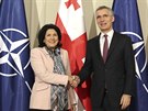 Generální tajemník NATO Jens Stoltenberg se v Tbilisi setkal s gruzínskou...