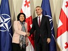 Generální tajemník NATO Jens Stoltenberg se v Tbilisi setkal s gruzínskou...